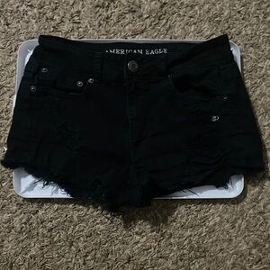 American Eagle Outfitters Women's Black Jean Shorts